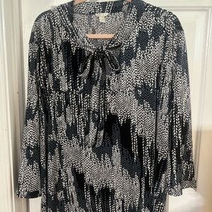 Cato Monochrome Patterned Blouse‎